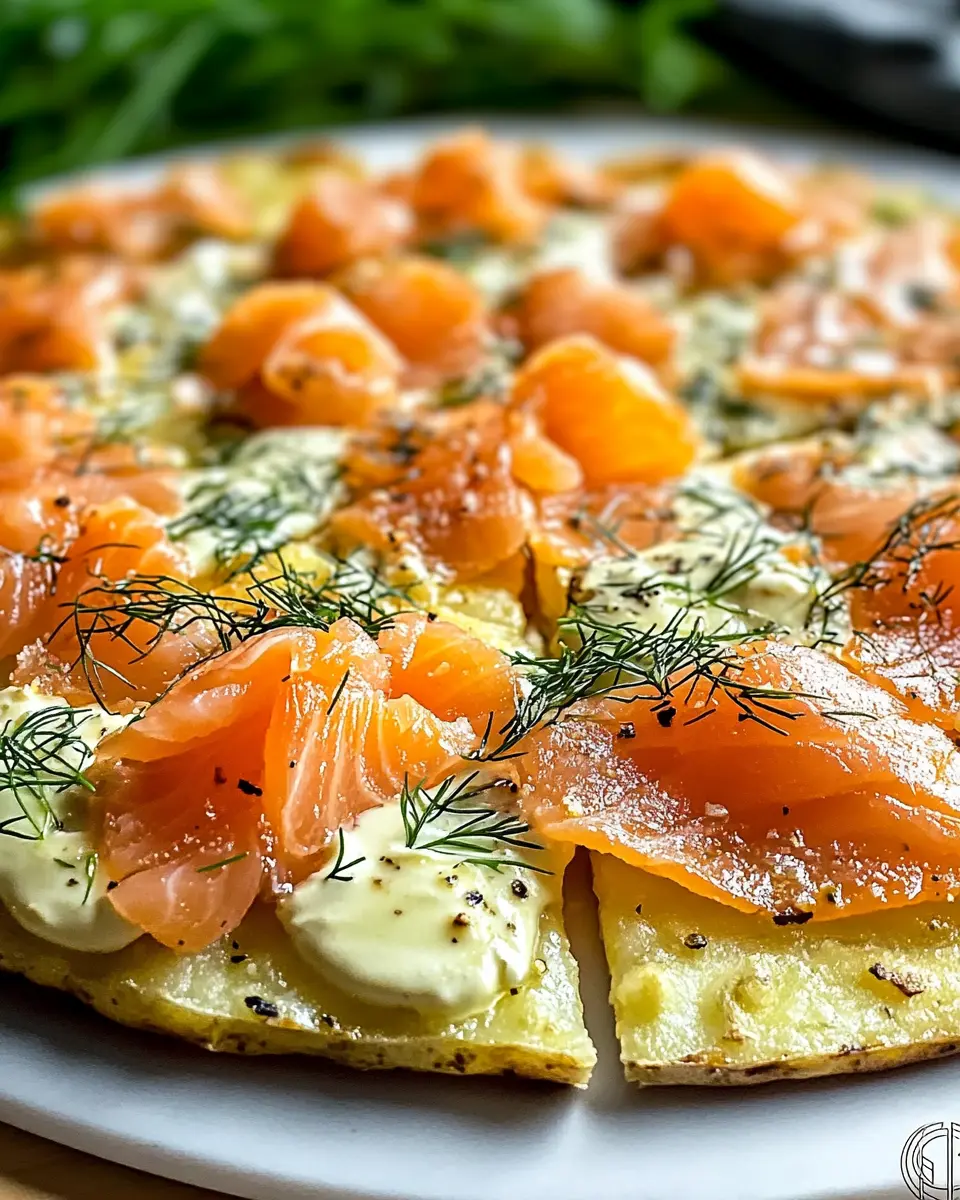 Kartoffelpizza mit geräuchertem