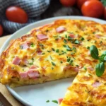 Herzhafter Ofenpfannkuchen mit Schinken und Käse First Image First Image