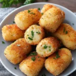 Käse-Schinken-Röllchen in knuspriger Parmesan-Panade First Image First Image