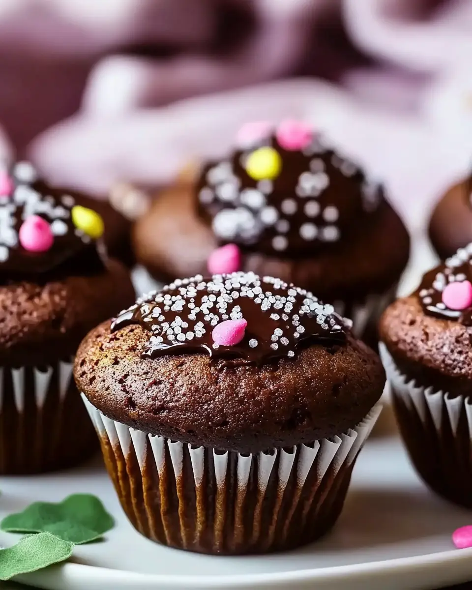 Schokomuffins mit Zuckerstreuseln – Saftiges Rezept First Image First Image