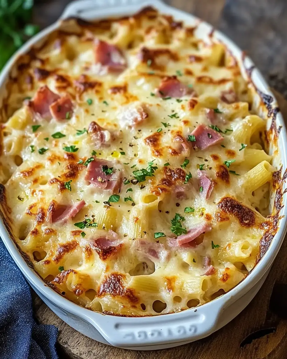 Nudel Schinken Gratin