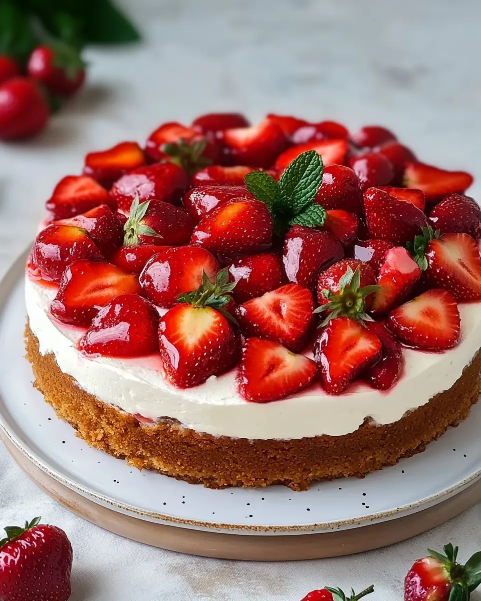 Erdbeerkuchen mit Mascarpone First Image First Image