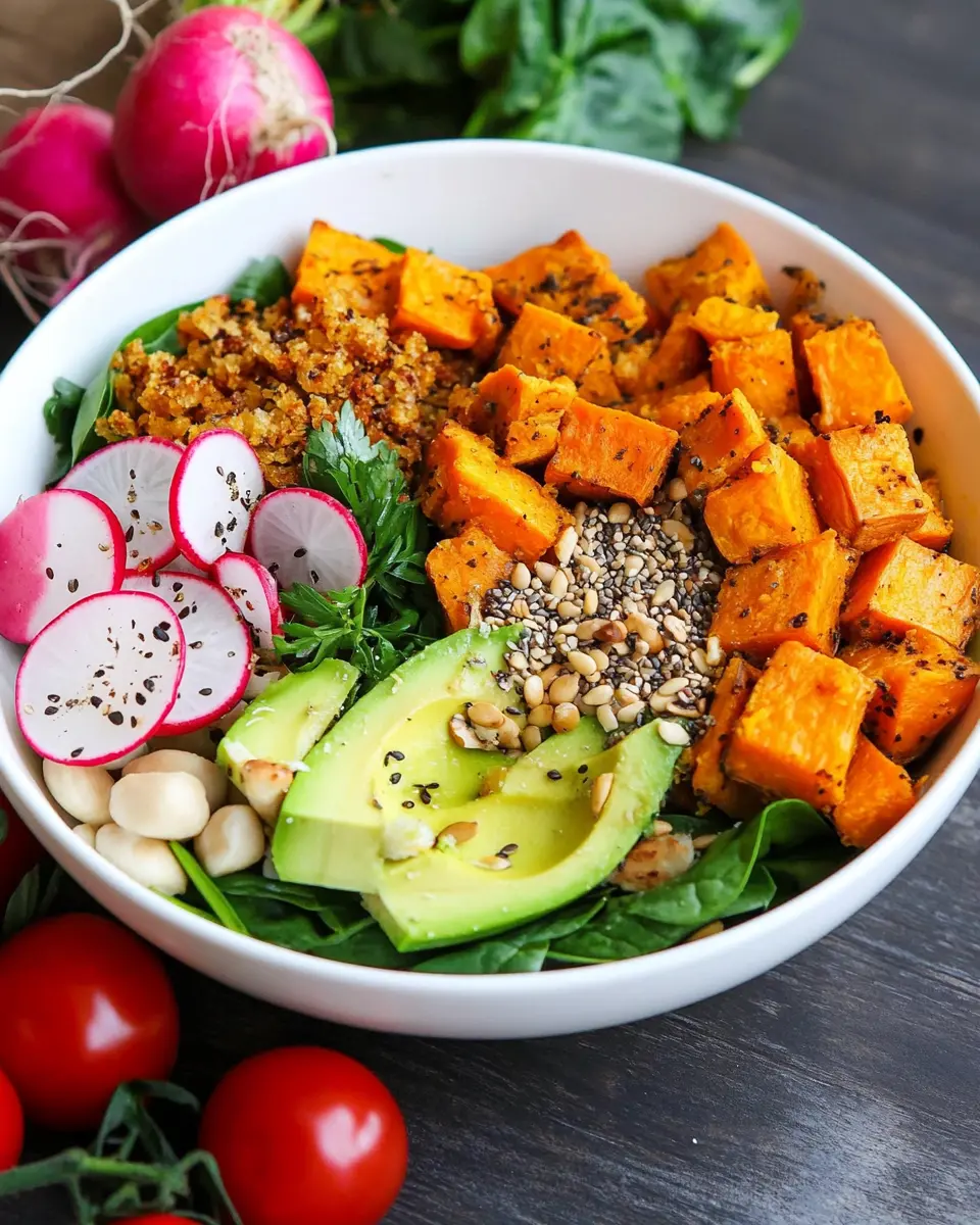Clean Eating Buddha Bowl mit Süßkartoffeln First Image First Image