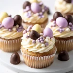 Oster Cupcakes mit Schoko Bons – Einfaches & luftiges Osterrezept First Image First Image