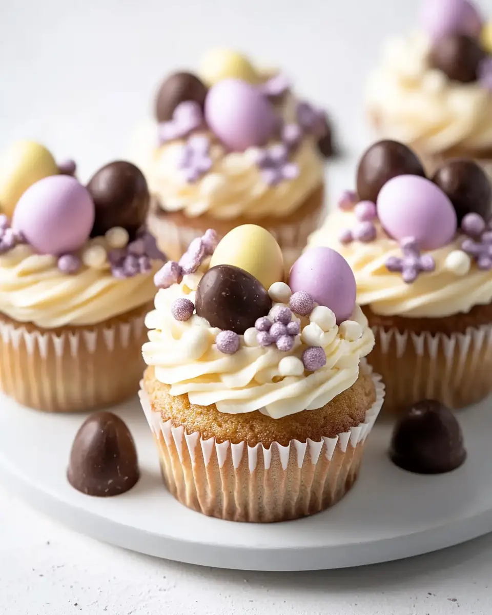 Oster Cupcakes mit Schoko Bons – Einfaches & luftiges Osterrezept First Image First Image