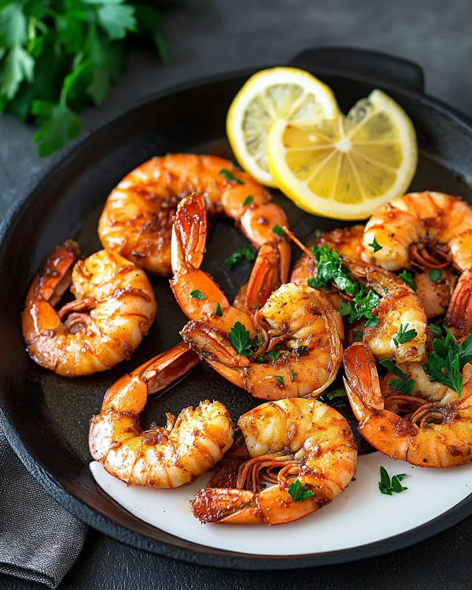 Gebratene Scampi mit Chili Knoblauch Salz First Image First Image