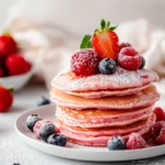 Pink Pancakes mit Beeren First Image First Image
