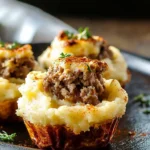 Hackfleisch-Muffins mit Kartoffelpüreehaube First Image First Image