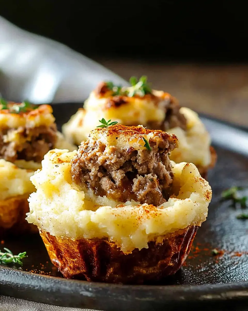 Hackfleisch-Muffins mit Kartoffelpüreehaube First Image First Image