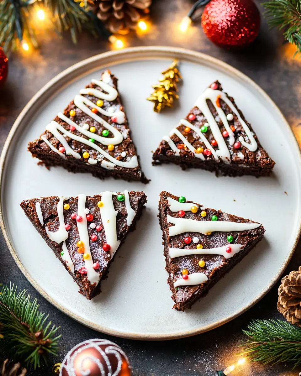Brownie-Weihnachtsbäume First Image First Image