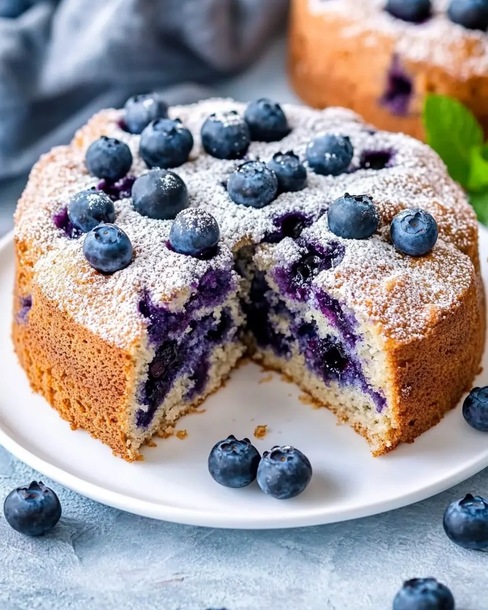 Gesunder Kuchen mit Heidelbeeren First Image First Image