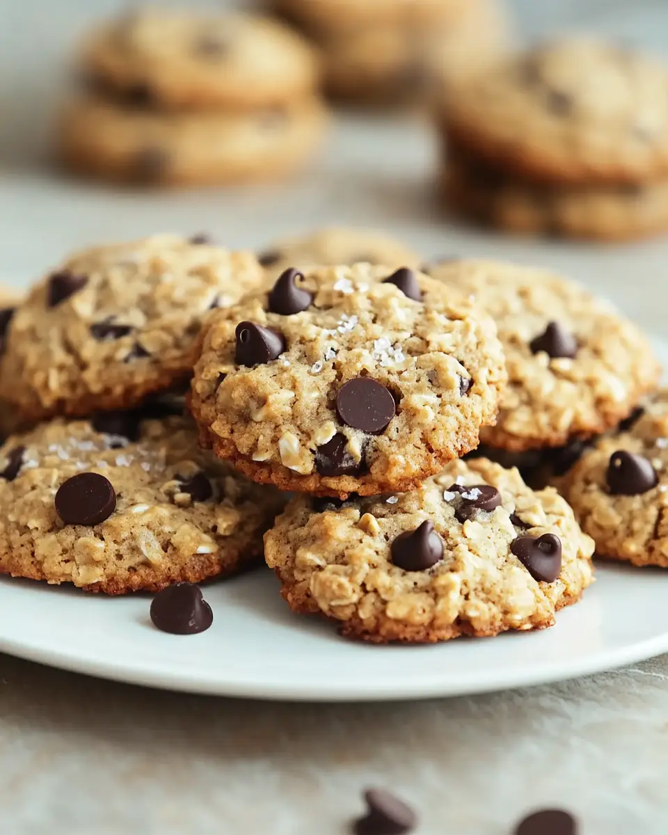 Haferflocken Cookies mit Schokolade First Image First Image