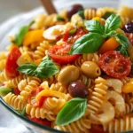 Mediterraner Nudelsalat mit Tomatendressing First Image First Image