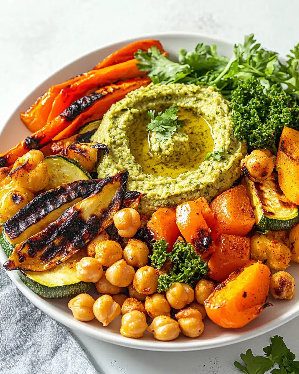 Ofengemüse und Röstkichererbsen: Wholesome Bliss with Hummus 5