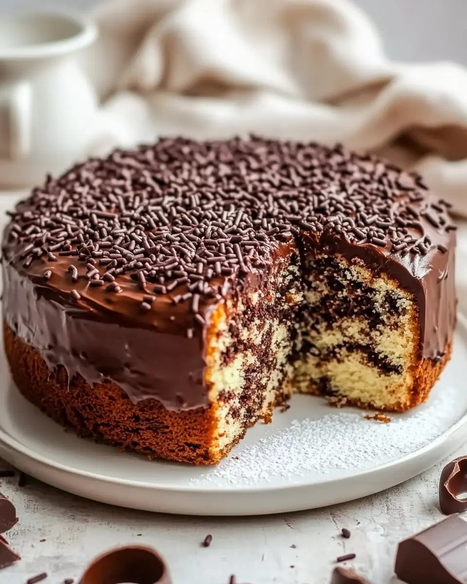 Kuchen mit Schokostreuseln – Bester Rührkuchen First Image First Image