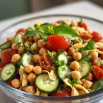 Kichererbsen Salat mit Gurke und Tomaten – Frisch, leicht & gesund First Image First Image
