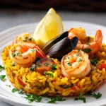 Paella-Törtchen mit Meeresfrüchten First Image First Image