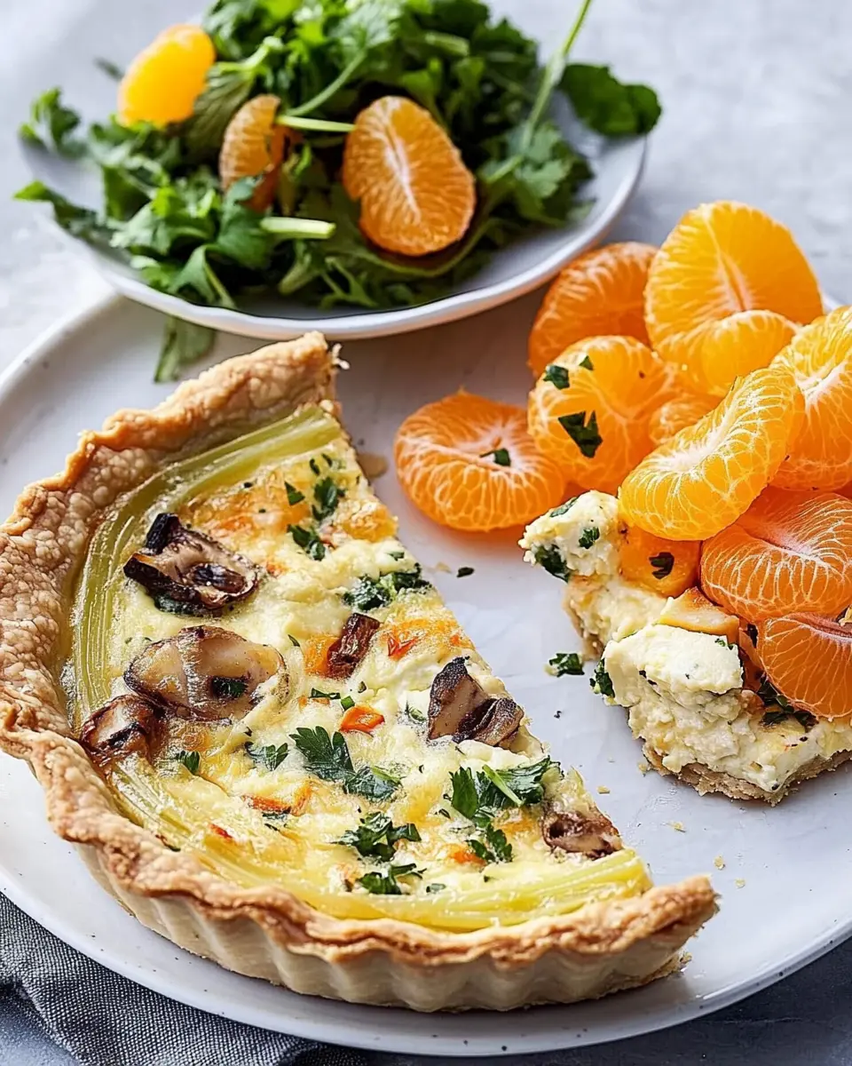 Sellerie-Quiche mit Clementinensalat First Image First Image