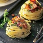 Spaghetti-Nester mit Speck First Image First Image