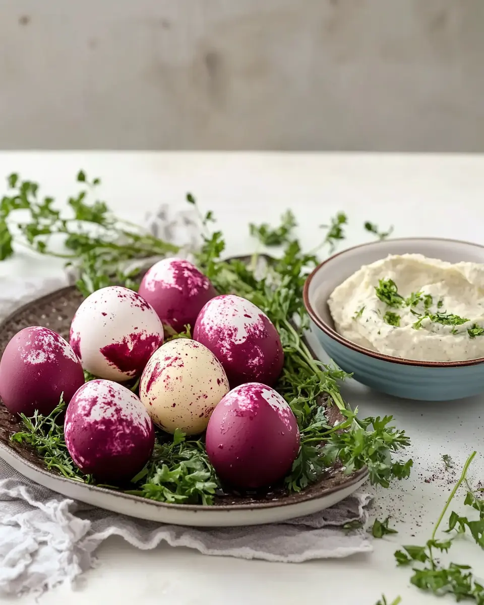 Rote Rüben Eier – Farbiges Oster-Highlight mit Dip First Image First Image