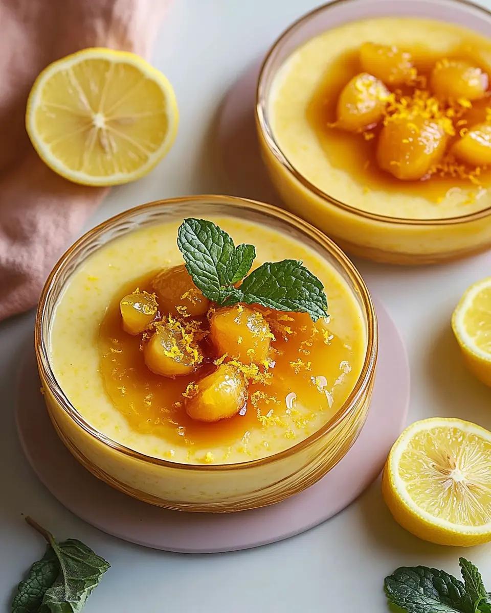 Karamellisierter Zitronenpudding First Image First Image