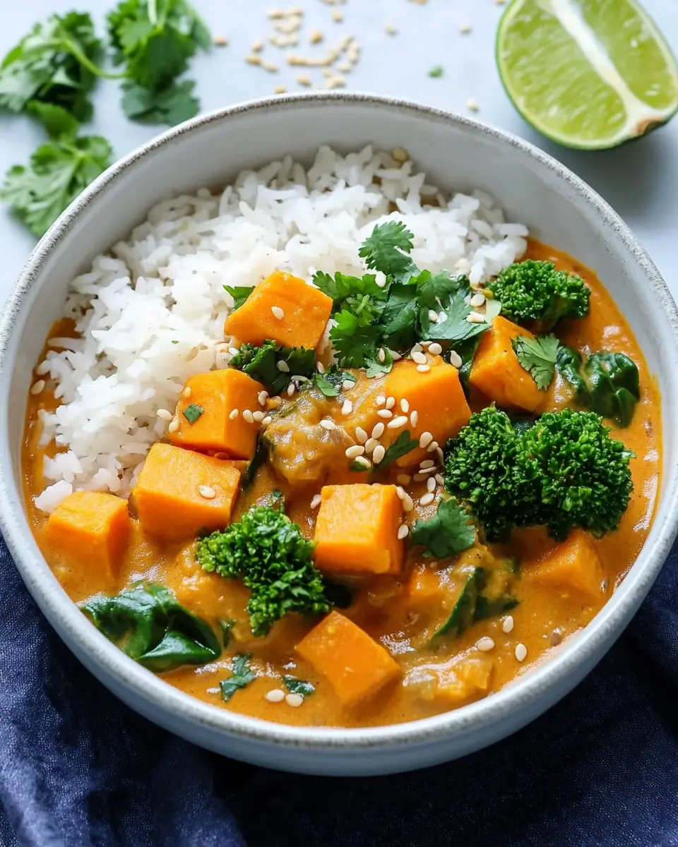 Süßkartoffel-Curry mit Kokosmilch – einfach und gesund First Image First Image
