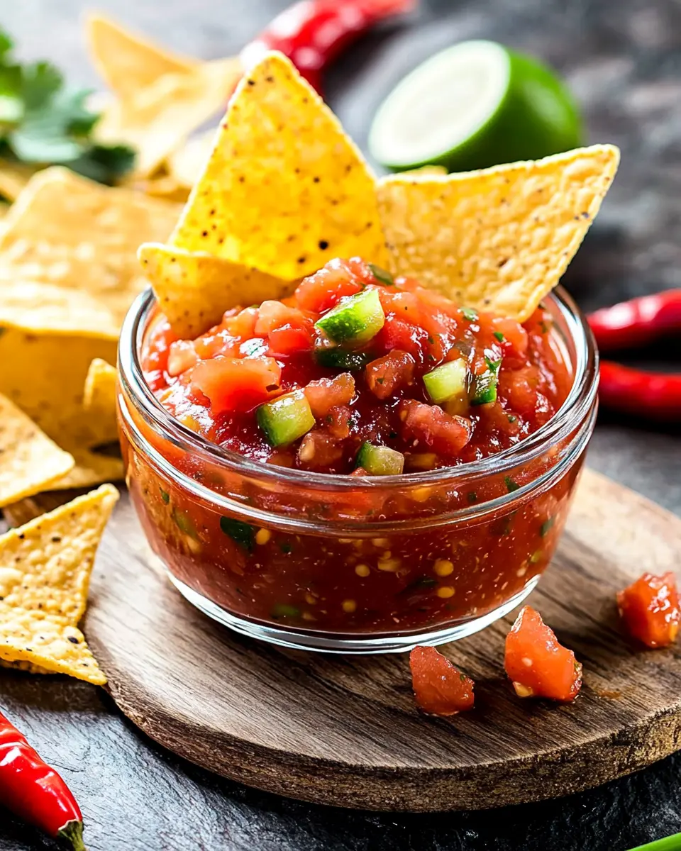 Chili-Salsa mit Tortilla-Chips First Image First Image