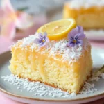 Kokos Zitronen Blechkuchen – Saftiger Sommerkuchen vom Blech First Image First Image