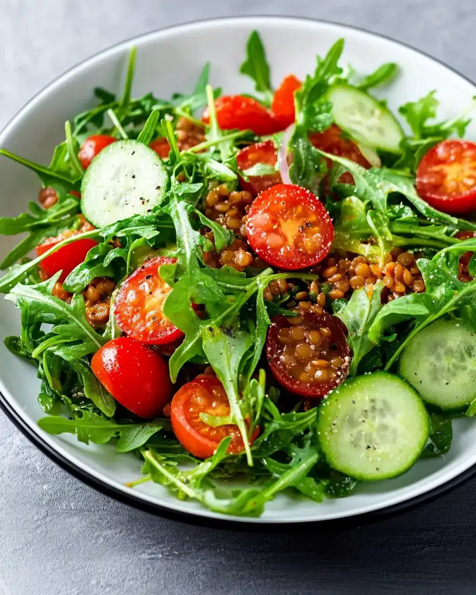 Roter Linsensalat mit Rucola – So easy, so gesund First Image First Image
