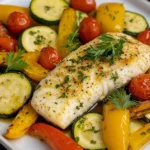 Mediterraner Ofenfisch mit Gemüse – leicht & aromatisch First Image First Image