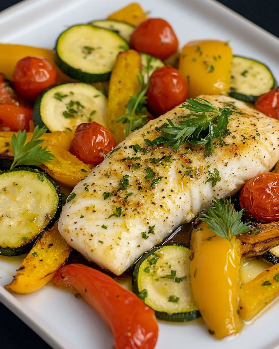 Mediterraner Ofenfisch mit Gemüse – leicht & aromatisch First Image First Image