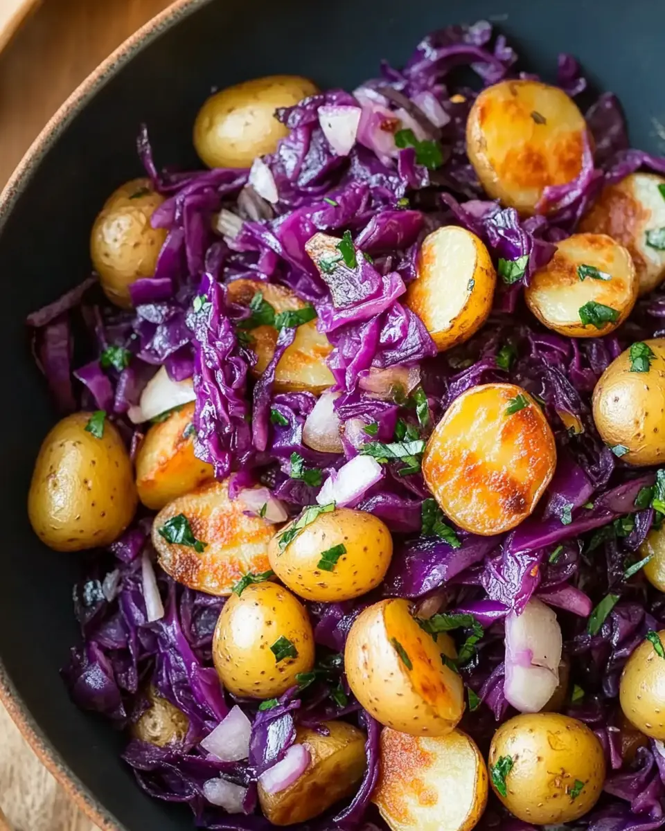 Rotkohl Pfanne mit Kartoffeln First Image First Image