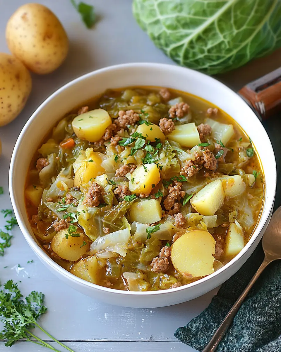 Wirsingeintopf mit Hackfleisch und Kartoffeln First Image First Image