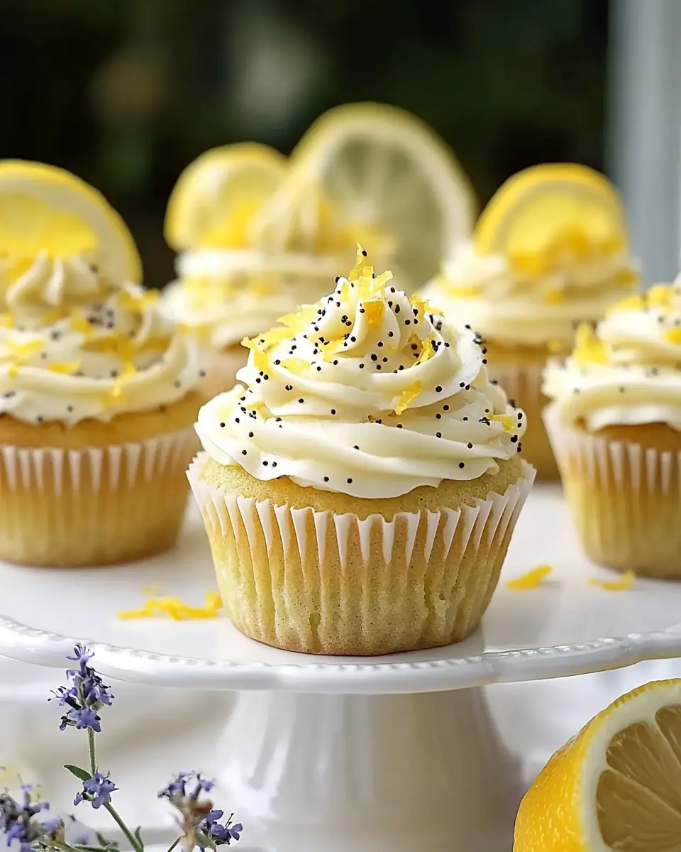 Zitronen Mohn Cupcakes – Bestes frisches Rezept First Image First Image