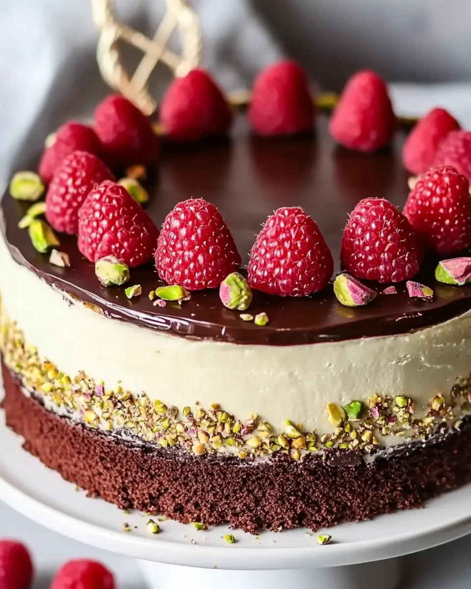 Schoko Pistazien Ostertorte mit Himbeeren – Festlicher Genuss First Image First Image