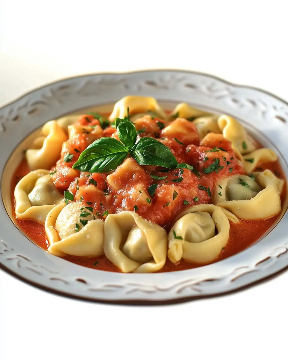 Tortellini mit Tomaten-Käse-Sauce First Image First Image