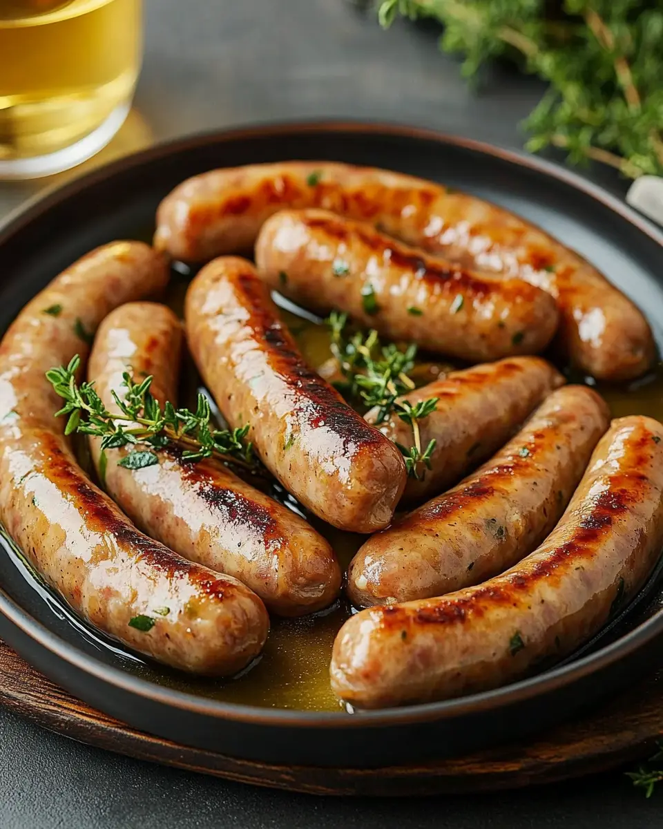 Chipolata-Würstchen in Weißwein First Image First Image