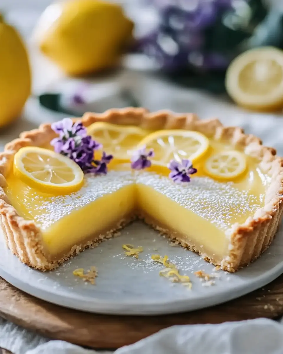 Zitronen Buttermilch Shortbread Tarte – Bestes Rezept First Image First Image