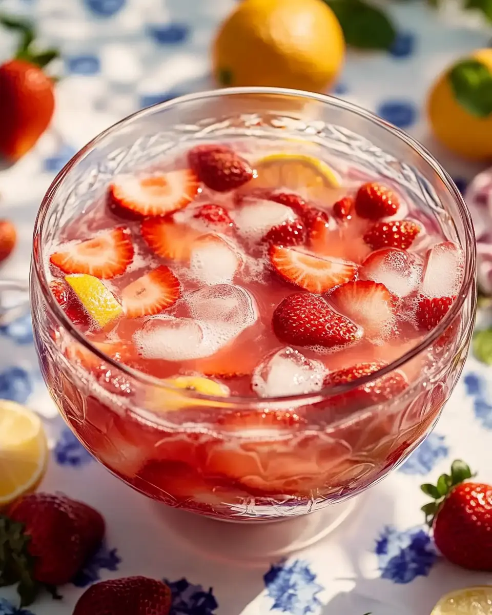 Erdbeerbowle – Einfache und leckere Rezeptidee für den Sommer First Image First Image