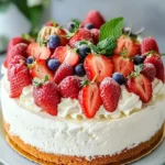 Erdbeertorte mit Biskuitboden und Sahne – Ein frisches Rezept für jede Feier First Image First Image
