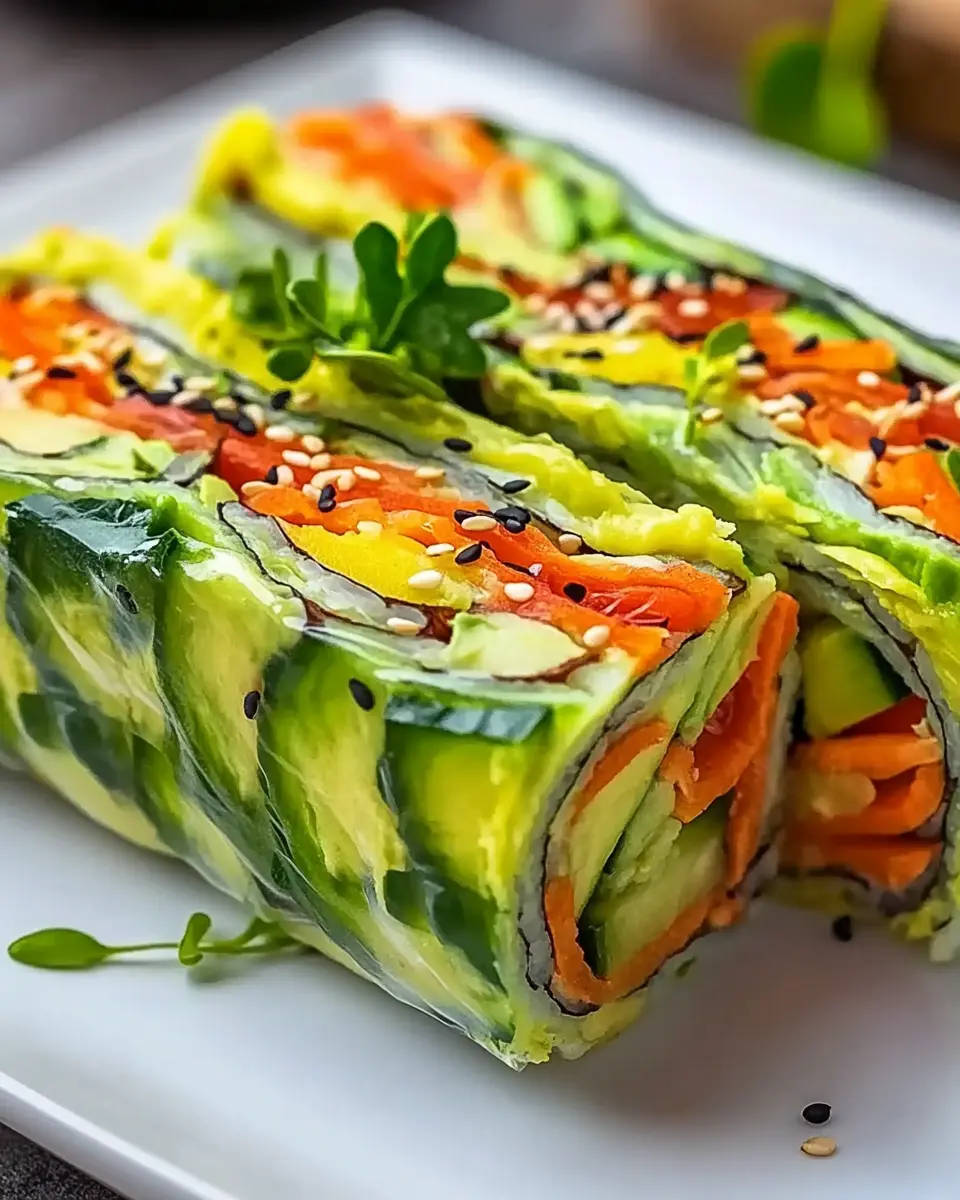 Gesunde Gemüserolle gefüllt: Leicht & Lecker mit Avocadocreme