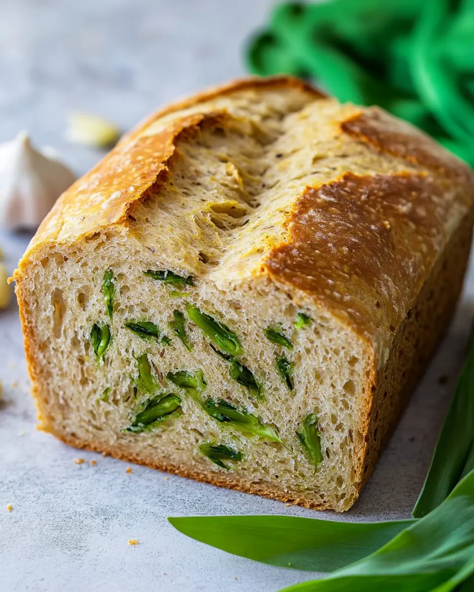Bärlauchbrot mit Dinkelmehl – das einfachste Rezept ohne Kneten First Image First Image