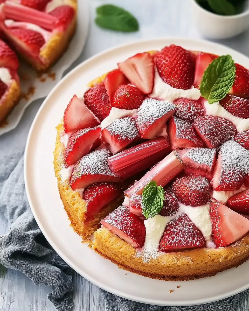 Erdbeer-Rhabarber-Kuchen – Ein fruchtiger Genuss für alle Jahreszeiten First Image First Image