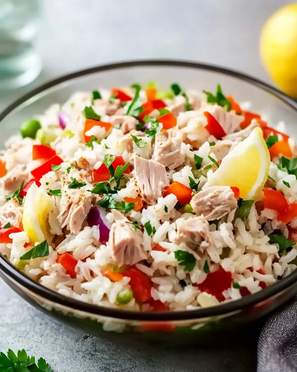 Schneller Reissalat mit Thunfisch und Paprika – 15 Minuten! First Image First Image