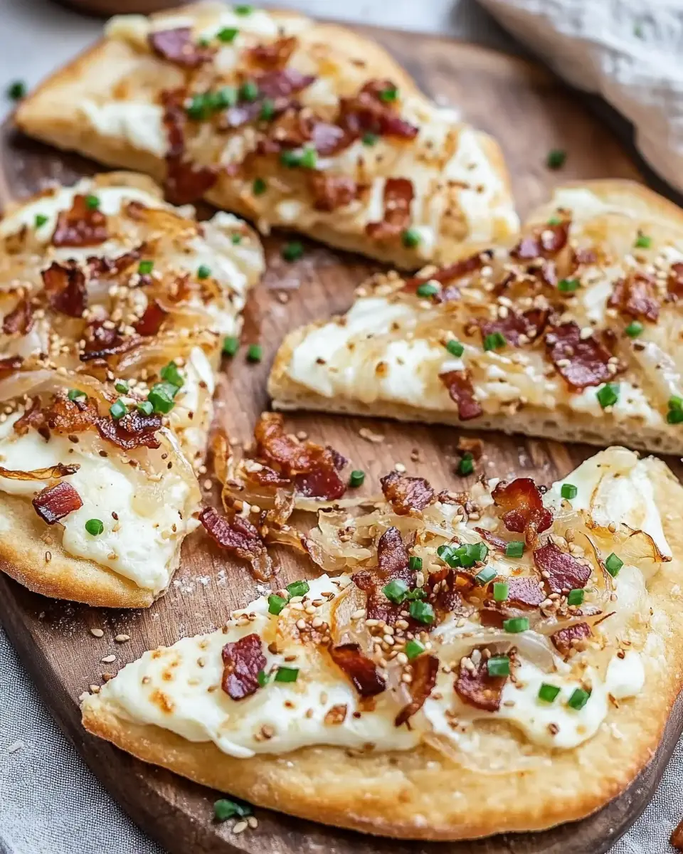 Flammkuchen Laugenstangen – Einfaches Rezept für Party-Snack First Image First Image