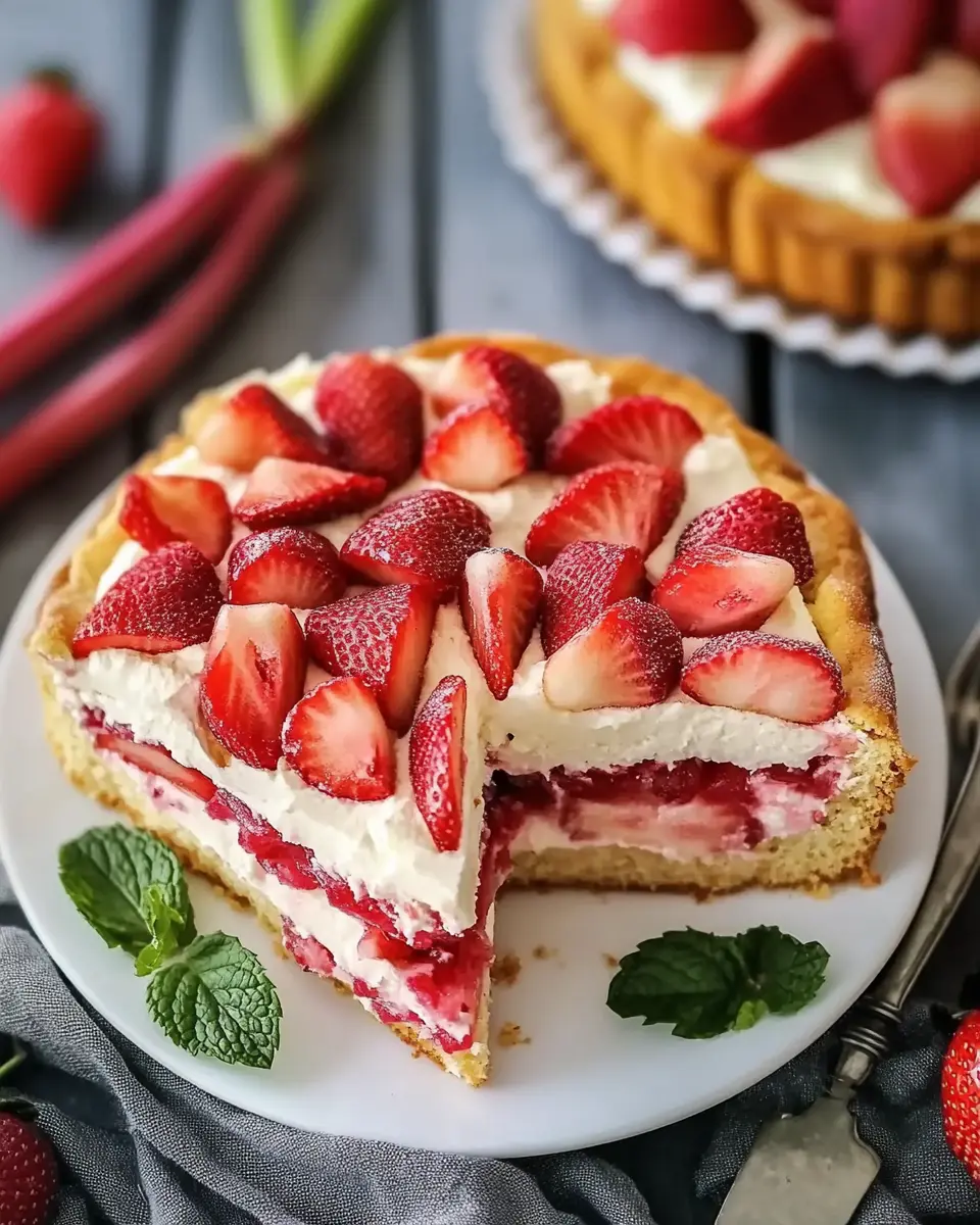 Erdbeer-Rhabarber-Kuchen – Ein fruchtiger Genuss für alle Jahreszeiten First Image First Image
