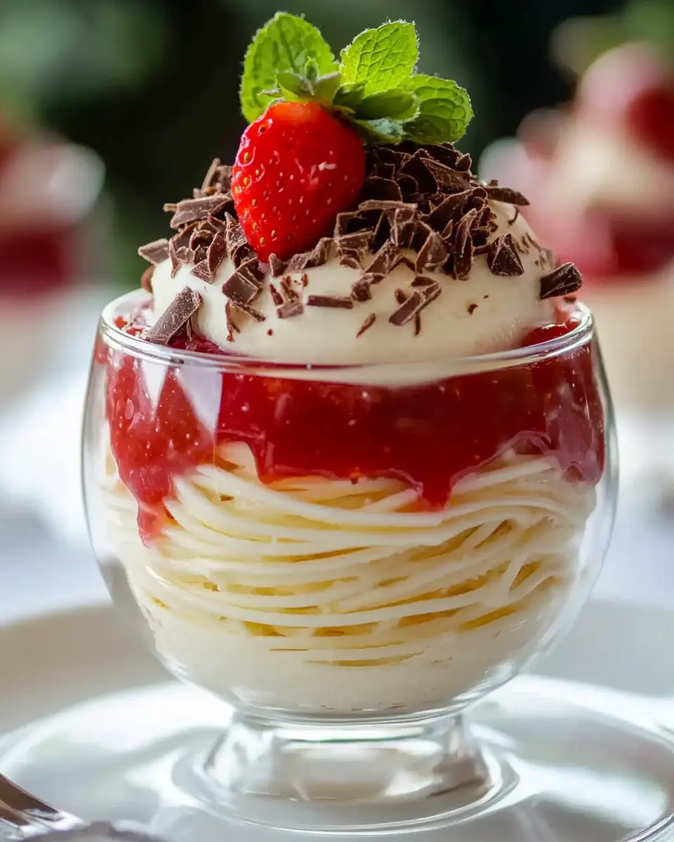 Spaghetti Eis Dessert einfaches Rezept First Image First Image