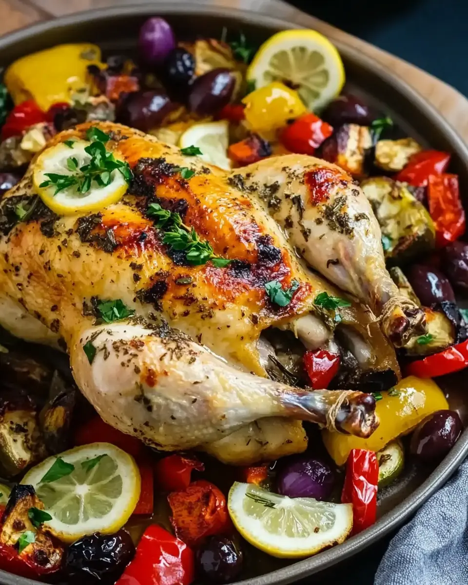Hähnchen vom Blech griechische Art: Einfach und unwiderstehlich