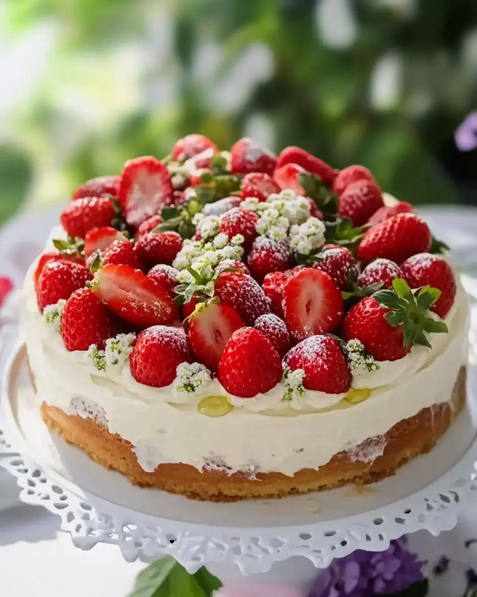 Schwedische Erdbeertorte mit Holundersahne – Ein fruchtiges Sommervergnügen First Image First Image