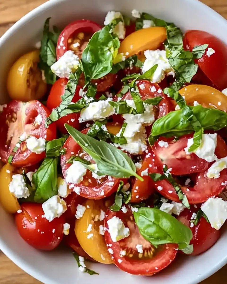 Frischer Tomatensalat mit Feta – Schnell und lecker für den Sommer First Image First Image